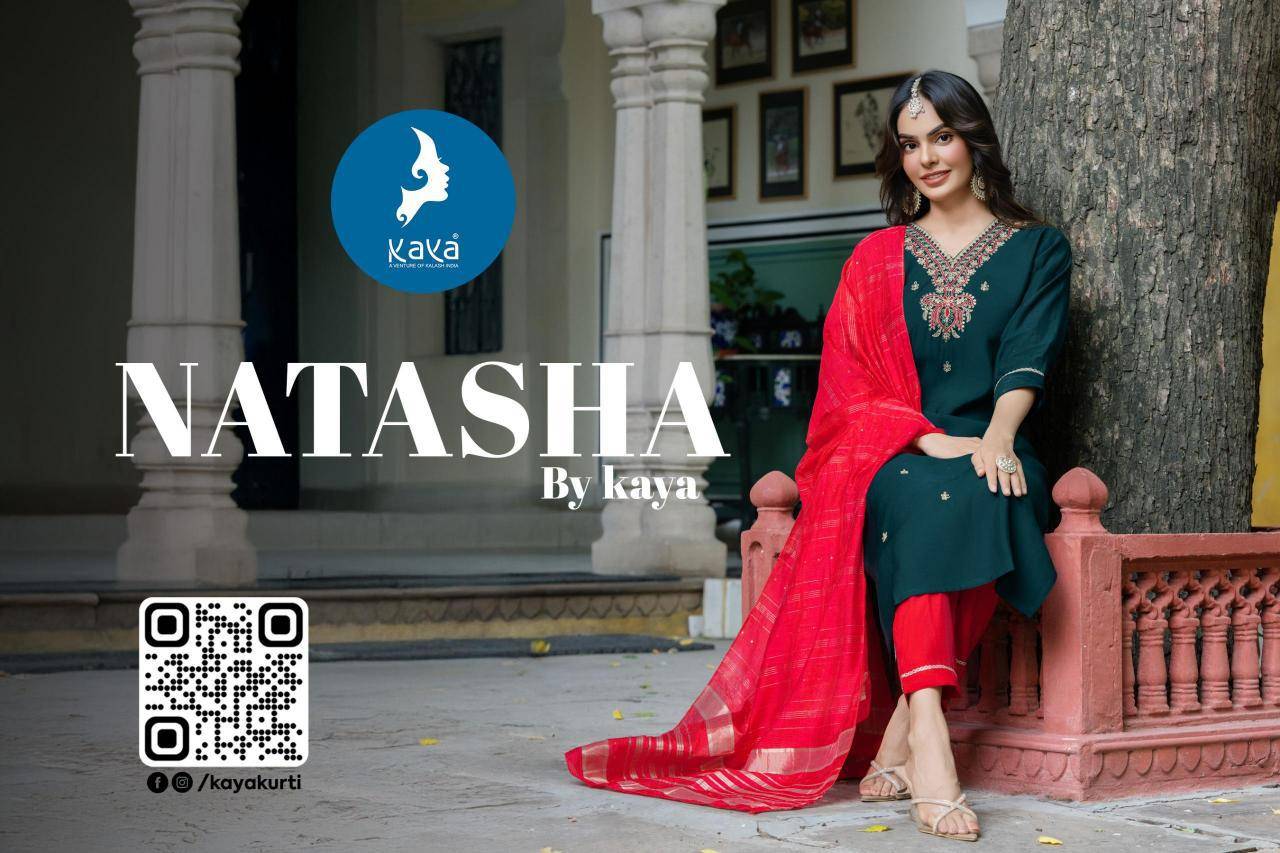 Kaya natasha straight cut 3 pcs wholesalers ladies kurti